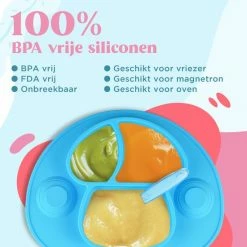 Nevi Kunststof Placemats - Kinderbestek Kinderservies Baby Servies- Kinderbord - Placemat Kinderen - Bord Met Zuignappen Blauw -Telano-winkel 550x550 638