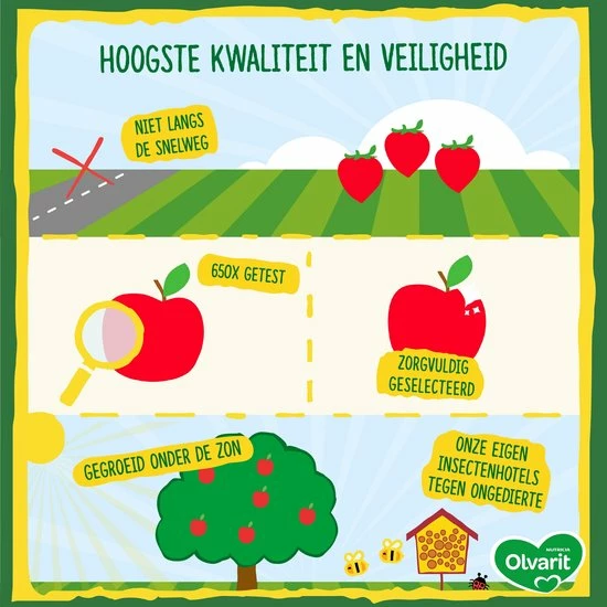 Olvarit Knijpzakjes 6+ Maanden - Appel Banaan - 6 X 90g 4 Olvarit Knijpzakjes 6+ Maanden - Appel Banaan - 6 X 90g - Afbeelding 4