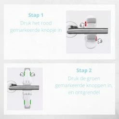Parabool Deurklink Vergrendeling - Kinderslot Deur - Deurbeveiliging Kinderen En Dieren - 2 Stuks -Telano-winkel 550x550 675