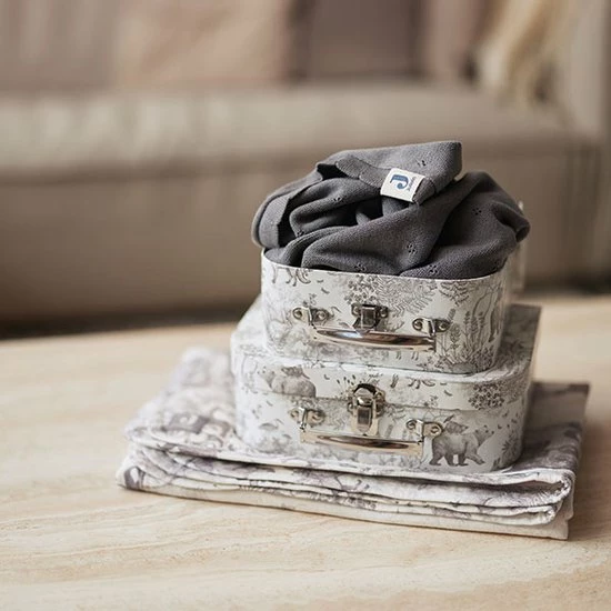 Jollein Hydrofiele Doek 115x115cm Pimpelmees - Forest Animals 5 Jollein Hydrofiele Doek 115x115cm Pimpelmees - Forest Animals - Afbeelding 5