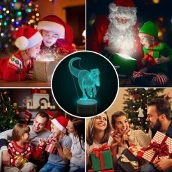 ANiMU 3D Lamp - 16 Kleuren - Dinosaurus - LED Illusie - Bureaulamp - Nachtlampje - Sfeerlamp - Dimbaar - USB Of Batterijen - Afstandsbediening - Cadeau Voor Jongens - Kinderen -Telano-winkel 550x550 691
