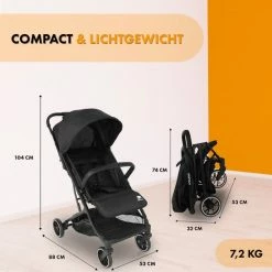 Deryan Rolo Luxe Lichtgewicht Buggy - Zwart -Telano-winkel 550x550 723
