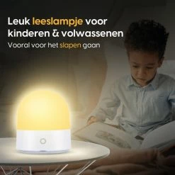 ProSova Nachtlampje - Multifunctioneel Nachtlampje Met Touch - Kampeerlamp - Tafellamp - USB Oplaadbaar - 7 Kleuren - Voor Kinderen En Volwassenen - + Gratis (E)-Slaapboek -Telano-winkel 550x550 737