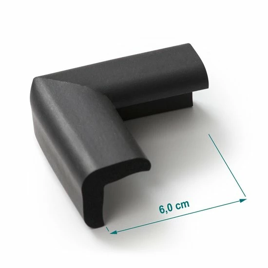 Jippie's - Tafelhoekjes Foam - 4 Stuks - Zwart 2 Jippie's - Tafelhoekjes Foam - 4 Stuks - Zwart - Afbeelding 2