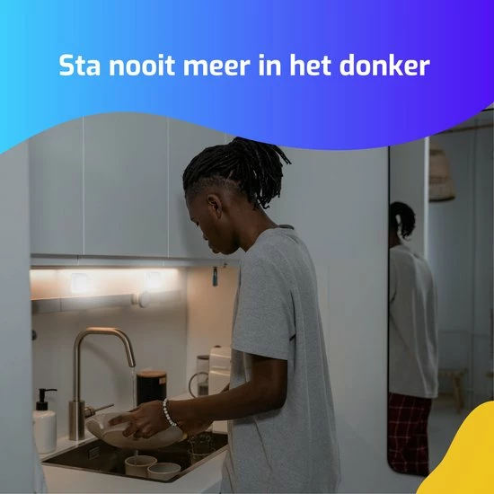 Indexr LED Nachtlampje Met Bewegingssensor - 2-PACK - Voor Volwassenen En Kinderen - Lamp Op Batterijen - Kastverlichting/Trapverlichting - Wandlamp Binnen - Kastlamp 8 Indexr LED Nachtlampje Met Bewegingssensor - 2-PACK - Voor Volwassenen En Kinderen - Lamp Op Batterijen - Kastverlichting/Trapverlichting - Wandlamp Binnen - Kastlamp - Afbeelding 8