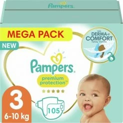 Pampers Premium Protection Luiers - Maat 3 - Mega Pack - 105 Luiers
