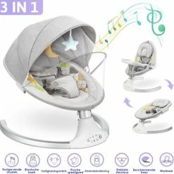 Bioby Wipstoeltjes - Elektrische Babyschommel - Babyschommel Met Eettafel - Babywieg Met Muziek -Telano-winkel 550x550 824