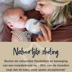 Tommee Tippee Closer To Nature - Zuigflessen - Langzame Uitstroomsnelheid - Anti-colic Ventiel - 260 Ml - Pak Van 1 - Doorzichtig -Telano-winkel 550x550 839