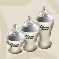 Tommee Tippee Closer To Nature - Zuigflessen - Langzame Uitstroomsnelheid - Anti-colic Ventiel - 260 Ml - Pak Van 1 - Doorzichtig -Telano-winkel 550x550 840