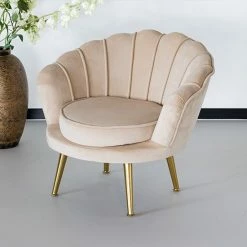 Lizzely Garden & Living Kinderfauteuil 1 Persoons Belle Kinderstoel Zand