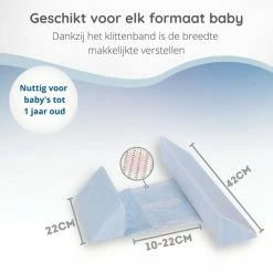 CarePillows - Zijslaap Kussen Baby - Zijligkussen Baby - Incl Wasbare Hoes - Blauw - 0 Tot 1 Jaar - Rolkussen - Slaapkussen - Kraamcadeau - Baby Kussen Plat Hoofd -Telano-winkel 550x550 892