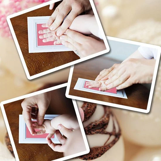 Merkloos My Unique Product Baby Handafdruk En Voetafdruk - Roze 4 Merkloos My Unique Product Baby Handafdruk En Voetafdruk - Roze - Afbeelding 4