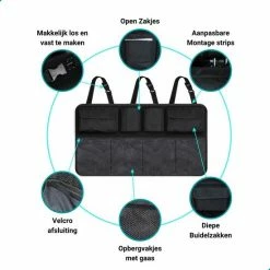 TIKKENS Auto Organizer Kofferbak - Autostoel Organizer - Koffer Organizer - Zwart - Universeel -Telano-winkel 550x550 908