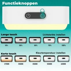 Iqonic? Iqonic - LED Bedlamp - 2 Stuks - Hoofdbord - Slaapkamer Volwassen & Kinderen - 5 Kleuren - Dimbaar - USB Oplaadbaar - Warm/Wit Licht - Leeslamp -Telano-winkel 550x550 941