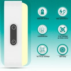 Iqonic? Iqonic - LED Bedlamp - 2 Stuks - Hoofdbord - Slaapkamer Volwassen & Kinderen - 5 Kleuren - Dimbaar - USB Oplaadbaar - Warm/Wit Licht - Leeslamp -Telano-winkel 550x550 948