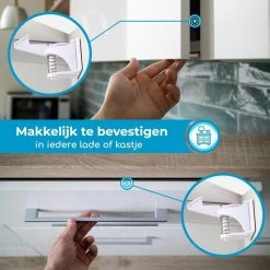 Bablue Onzichtbaar Kinderslot Voor Kastjes En Lades - 10 Stuks - Wit -Telano-winkel 550x550 982