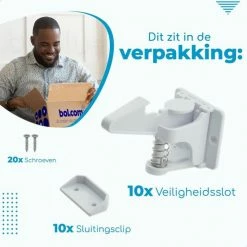 Bablue Onzichtbaar Kinderslot Voor Kastjes En Lades - 10 Stuks - Wit -Telano-winkel 550x550 985