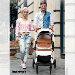 BrightWise® Luxe Kinderwagen 3 In 1 Voldoet Aan Alle Europese Veiligheidscertificaten - Wandelwagen - Kinderwagen 3-in-1 Incl Autostoel - Kinderwagen Maxi Cosi – Buggy 3 In 1 - Newborn - Leer - Bruin -Telano-winkel 550x551 24