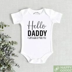 Merkloos Happy Goodz Shop Baby Romper Papa Can't Wait To Meet You, Daddy To Be, Zwangerschapsaankondiging / Bekendmaking, Aanstaande Vader/papa Zwanger, 100% Katoen, Kraam Cadeau, Vaderdag, Rompertje Met Tekst, Aanstaande Papa Ouders|0-3 Maanden -Telano-winkel 550x554 6