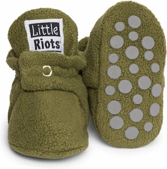 Little Riots - Babyslofjes - Antislip - Fleece Stepper - Olijf Groen - Slofjes Voor Je Baby, Dreumes En Peuter Voor Jongens En Meisjes - 12-18 Maanden (13cm) - Schoenmaat 20-21 1 Little Riots - Babyslofjes - Antislip - Fleece Stepper - Olijf Groen - Slofjes Voor Je Baby, Dreumes En Peuter Voor Jongens En Meisjes - 12-18 Maanden (13cm) - Schoenmaat 20-21