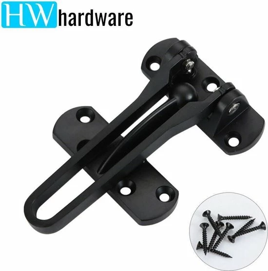 HW Kierstandhouder Voor Deurbeveiliging - 100mm (Zwart) 1 HW Kierstandhouder Voor Deurbeveiliging - 100mm (Zwart)