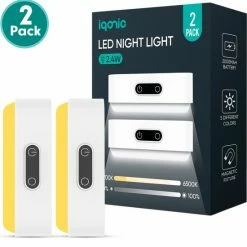 Iqonic? Iqonic - LED Bedlamp - 2 Stuks - Hoofdbord - Slaapkamer Volwassen & Kinderen - 5 Kleuren - Dimbaar - USB Oplaadbaar - Warm/Wit Licht - Leeslamp