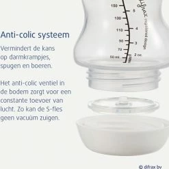 Difrax - S-Fles Natural - Babyfles Bruin- 0+ Maanden - 170ml -Telano-winkel 550x557 7