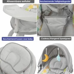 Bioby Wipstoeltjes - Elektrische Babyschommel - Babyschommel Met Eettafel - Babywieg Met Muziek -Telano-winkel 550x558 4