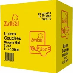 Zwitsal Luiers - Mini Maat 2 - 252 Stuks - Voordeelverpakking 15 Zwitsal Luiers - Mini Maat 2 - 252 Stuks - Voordeelverpakking -Telano-winkel 550x560 1