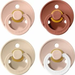 Bibs Fopspeen 18+ Maanden|Set 4 Stuks|Baby Pink, Peach Sunset , Blush, Ivory|Maat 3|T3