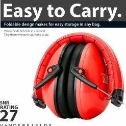 Vanderfields Gehoorbescherming Kind - Gehoorbeschermers Oorkappen Kinderen - 27dB - 3-16 Jaar - Rood - V-Zilla -Telano-winkel 550x561 3