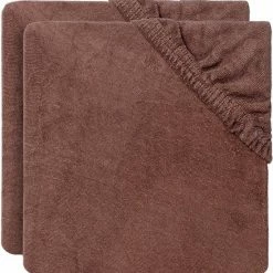 Jollein Aankleedkussenhoes Badstof 50x70cm - Chestnut - 2 Stuks