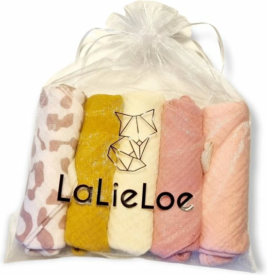 Lalieloe Spuugdoekjes - Monddoekjes - 5 Stuks - 23 X 23 Cm - Met Lusje Om Op Te Hangen 2 Lalieloe Spuugdoekjes - Monddoekjes - 5 Stuks - 23 X 23 Cm - Met Lusje Om Op Te Hangen - Afbeelding 2