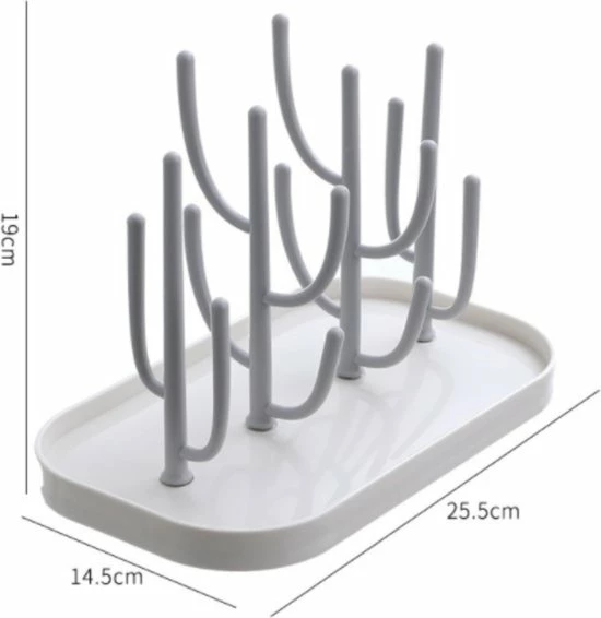 Merkloos Baby Flessen Droogrek - Afdruiprek Met Lekbak - Afwasrek - Baby Flesjes Droogrek - Flessenrek - Kraamcadeau - Baby Cadeau - Grijs 6 Merkloos Baby Flessen Droogrek - Afdruiprek Met Lekbak - Afwasrek - Baby Flesjes Droogrek - Flessenrek - Kraamcadeau - Baby Cadeau - Grijs - Afbeelding 6