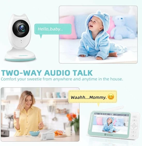 Norras Babyfoon Met Camera -Heimvision HM132 - 4.3 Inch Babyfoon Met Camera- Baby Phone Bluetooth 2 Norras Babyfoon Met Camera -Heimvision HM132 - 4.3 Inch Babyfoon Met Camera- Baby Phone Bluetooth - Afbeelding 2