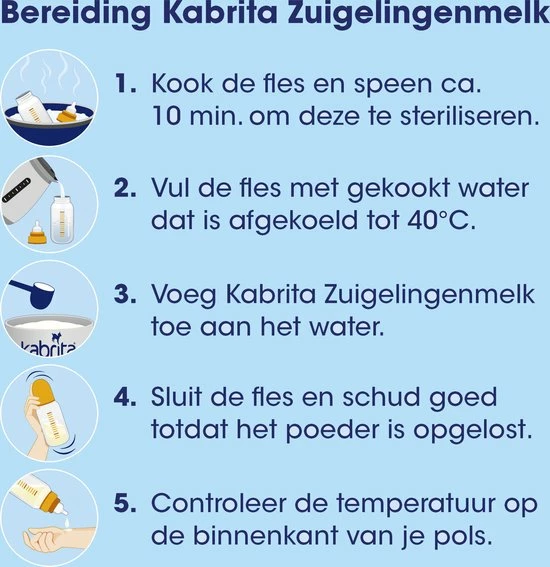 Kabrita 1 Zuigelingenmelk - Zuigelingenvoeding 0-6 Maanden - 800g 5 Kabrita 1 Zuigelingenmelk - Zuigelingenvoeding 0-6 Maanden - 800g - Afbeelding 5