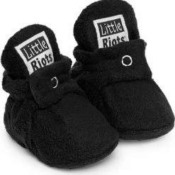 Little Riots - Babyslofjes - Antislip - Fleece Stepper - Zwart - Slofjes Voor Je Baby, Dreumes En Peuter Voor Jongens En Meisjes - 24-36 Maanden (15,5cm) - Schoenmaat 24-25 -Telano-winkel 550x573 5