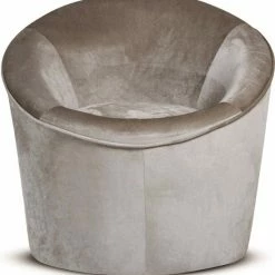 Noofie-Design Kinderfauteuil Lowen Junior Noofie Design - Champagne/grijs (Kids Stoel / Kinderstoel / Kinderzetel / Velvet / Velours)