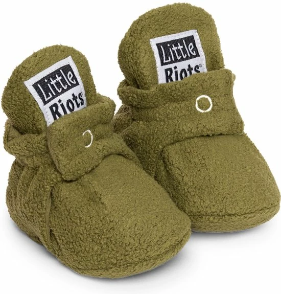Little Riots - Babyslofjes - Antislip - Fleece Stepper - Olijf Groen - Slofjes Voor Je Baby, Dreumes En Peuter Voor Jongens En Meisjes - 12-18 Maanden (13cm) - Schoenmaat 20-21 2 Little Riots - Babyslofjes - Antislip - Fleece Stepper - Olijf Groen - Slofjes Voor Je Baby, Dreumes En Peuter Voor Jongens En Meisjes - 12-18 Maanden (13cm) - Schoenmaat 20-21 - Afbeelding 2