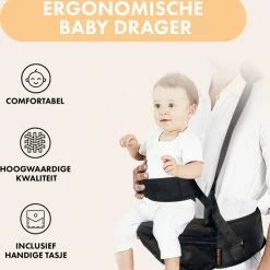 Deryan Pack Light Luxe Heupdrager - Ergonomische Draagzak + Opbergvakjes Zwart -Telano-winkel 550x575 8