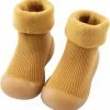 Baby-slofje.nl Fleece Anti-slip Schoentjes - Sok Sloffen - Eerste Loopschoentjes Van Baby-Slofje - Effen Geel - Maat 18/19 -Telano-winkel 550x576 1