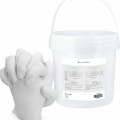 Navaris 3D Gipsafdruk Set XXL - Voor Handen Of Voeten - Handgietset Met Mengemmer Van 10 Liter - Voor Volwassenen, Kinderen En Baby's - PH-neutraal