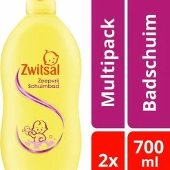 Zwitsal Baby Zeepvrij Badschuim - 2 X 700 Ml - Voordeelverpakking