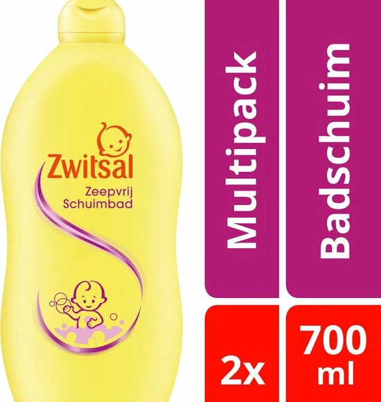 Zwitsal Baby Zeepvrij Badschuim - 2 X 700 Ml - Voordeelverpakking 1 Zwitsal Baby Zeepvrij Badschuim - 2 X 700 Ml - Voordeelverpakking