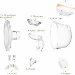 You Ha Youha YH-7008 - Dubbele Elektrische Borstkolf – Oplaadbare Draagbare Borstkolf - Draadloze Borstkolven – BPA Vrij - Handsfree Kolven - 24mm – Borstvoeding – Set Van 2 Stuks – Inclusief Gratis Verkleiners Set 17mm 19mm 21mm -Telano-winkel 550x580 4