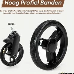 BrightWise® Luxe Kinderwagen 3 In 1 Voldoet Aan Alle Europese Veiligheidscertificaten - Wandelwagen - Kinderwagen 3-in-1 Incl Autostoel - Kinderwagen Maxi Cosi – Buggy 3 In 1 - Newborn - Leer - Bruin -Telano-winkel 550x581 2