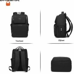 Bagwise - Luiertas - Rugzak - Verzorgingstas - Baby Rug Tas - Diaper Backpack - Unisex - Crinkle Nylon - 25 LT - Zwart - -Telano-winkel 550x582 3