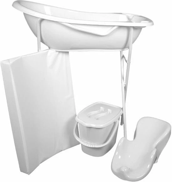 MamaLoes Wit Badset Incl. Witte Badstandaard 1 MamaLoes Wit Badset Incl. Witte Badstandaard
