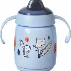Tommee Tippee Superstar Sippee Drinkbeker - Met Zachte Tuit - Met Intellivalve - BACSHIELD Antibacteri Le Technologie - Vanaf 6 Maanden -300 Ml - Blauw