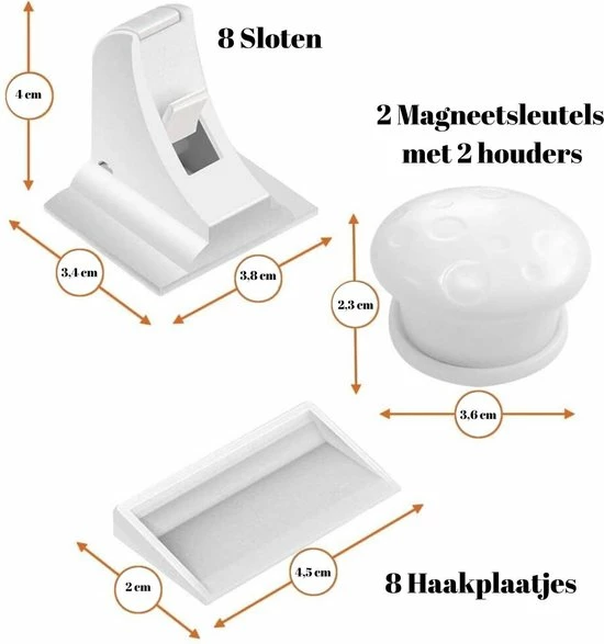 Gohh® Gohh 8 Kinderslot Kastjes Magneetsloten (met 3M Tape) En 2 Sterke Magneetsleutels - Geen Schroeven Nodig 7 Gohh® Gohh 8 Kinderslot Kastjes Magneetsloten (met 3M Tape) En 2 Sterke Magneetsleutels - Geen Schroeven Nodig - Afbeelding 7